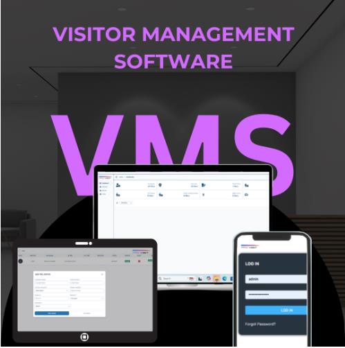 A group of devices in front of a sign__Description automatically generated
